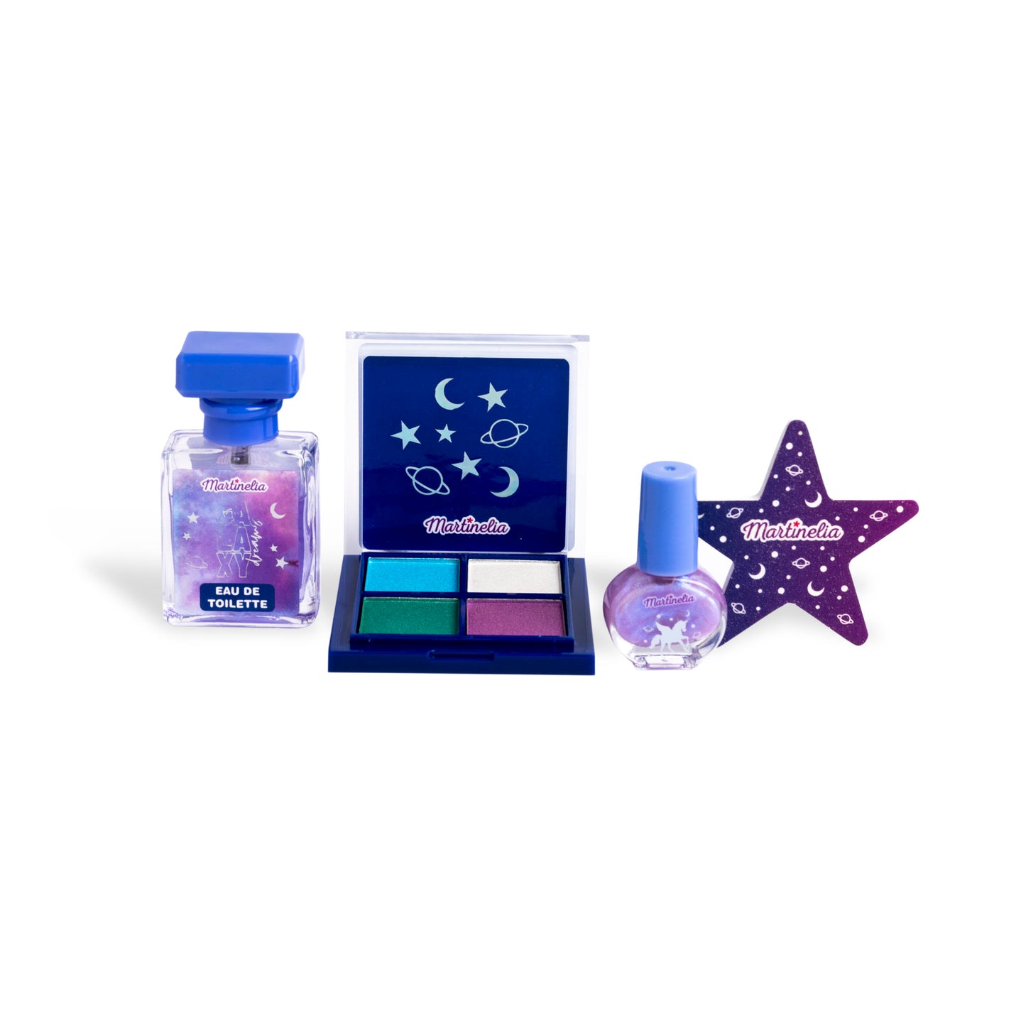 Galaxy Dreams fragrance and makeup set.