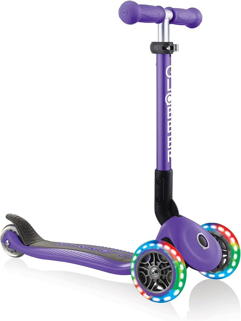 Junior Foldable Lights Scooter - Violet