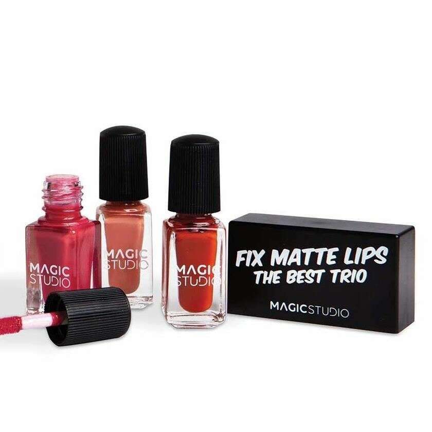 Magic Studio Shaky Trio Lips Fix Matte Lip Balms Magic Studio Shaky Trio Lips Fix Matte Magic Studio Shaky Trio Lips Fix Matte Martinelia