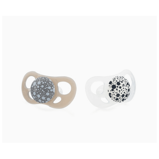 2x Baby's Dummy Grey & White Teethers & Soothers 2x Baby's Dummy Grey & White 2x Baby's Dummy Grey & White Twistshake