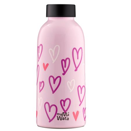 (MAMAWATA) INSULATED BOTTLE 470 HEARTS (308)