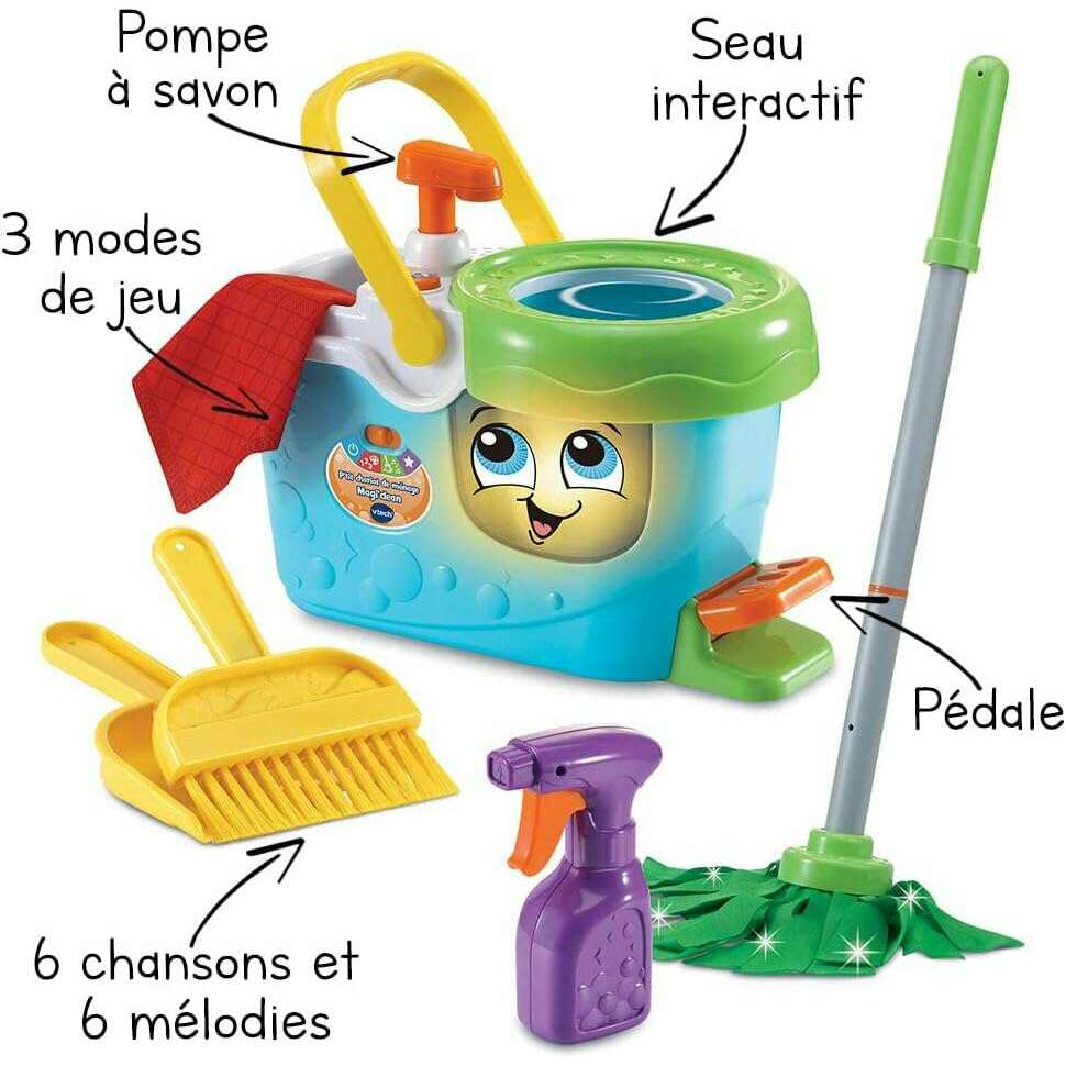 P'tit chariot de ménage - Magi'clean - Francais General Toys P'tit chariot de ménage - Magi'clean - Francais P'tit chariot de ménage - Magi'clean - Francais Vtech