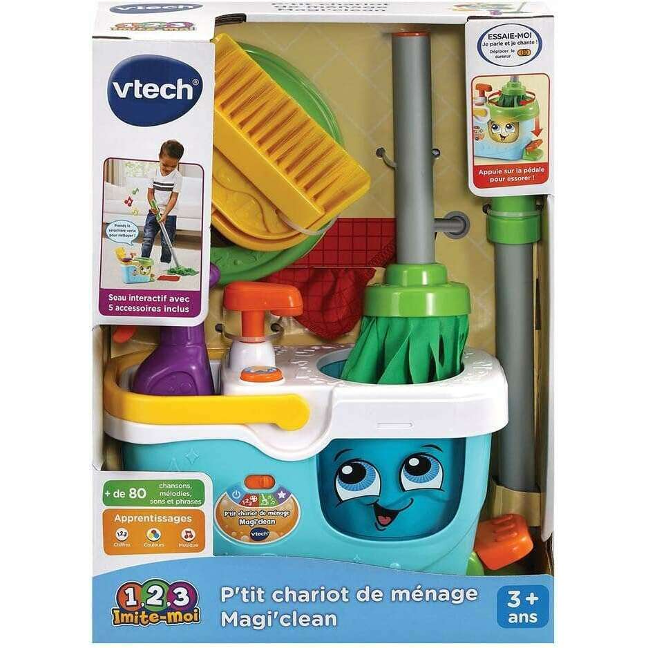 P'tit chariot de ménage - Magi'clean - Francais General Toys P'tit chariot de ménage - Magi'clean - Francais P'tit chariot de ménage - Magi'clean - Francais Vtech