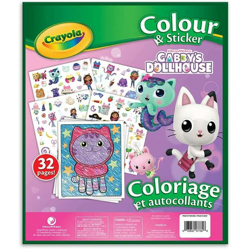 Colour & Sticker - Gabby's Dollhouse Art & Crafts Colour & Sticker - Gabby's Dollhouse Colour & Sticker - Gabby's Dollhouse Crayola