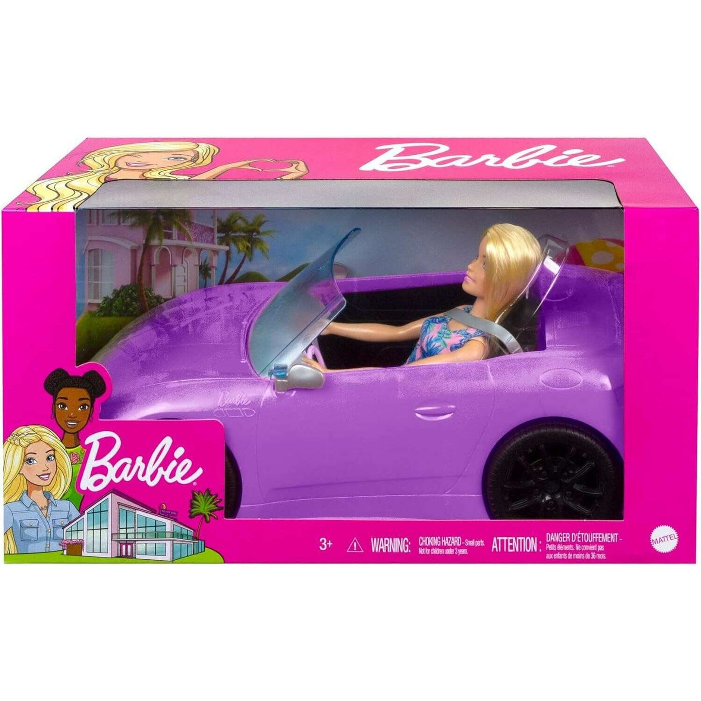 Doll & Purple Convertible Vehicle Dolls and Barbies Doll & Purple Convertible Vehicle Doll & Purple Convertible Vehicle Barbie