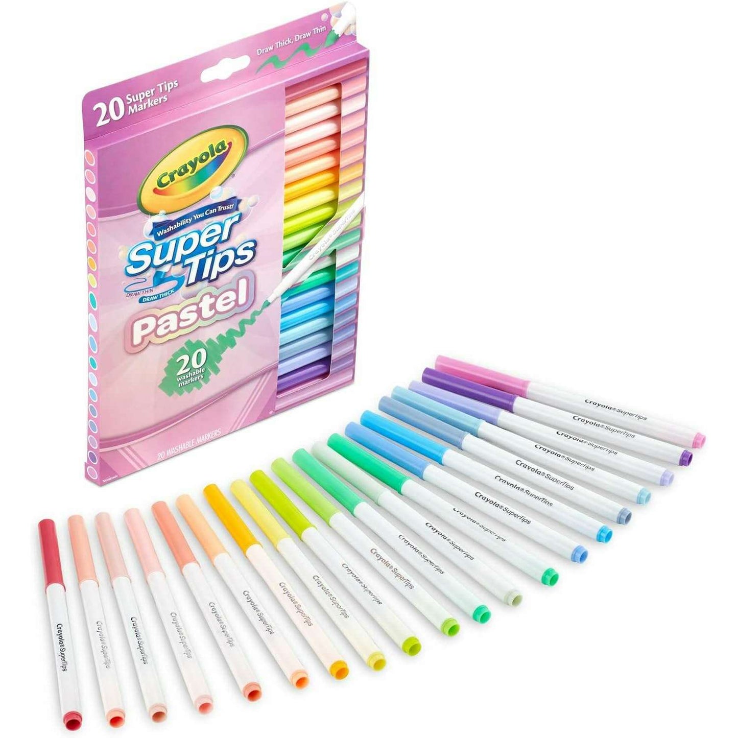 Pastel Supertip Washable Markers, Fine Point Art & Crafts Pastel Supertip Washable Markers, Fine Point Pastel Supertip Washable Markers, Fine Point Crayola