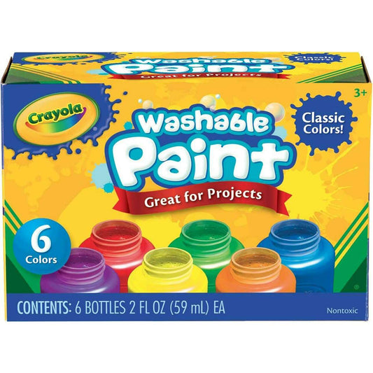 6 Washable Kids Paint, At Home Activities Art & Crafts 6 Washable Kids Paint, At Home Activities 6 Washable Kids Paint, At Home Activities Crayola