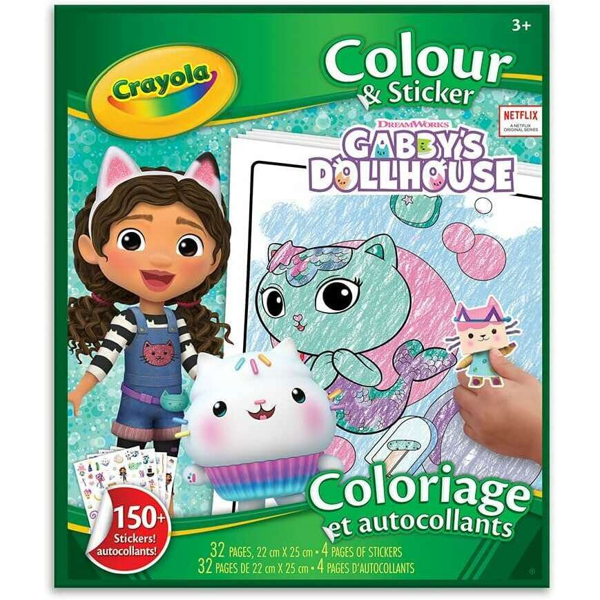 Colour & Sticker - Gabby's Dollhouse Art & Crafts Colour & Sticker - Gabby's Dollhouse Colour & Sticker - Gabby's Dollhouse Crayola