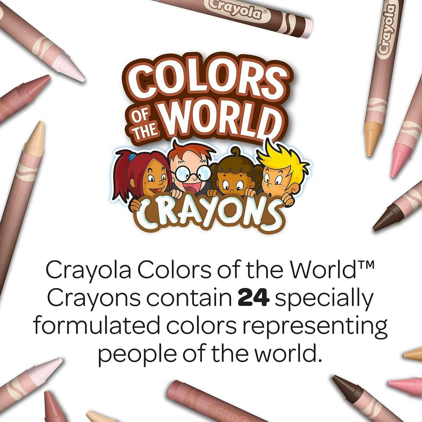 Colours of the World Crayons - Pack of 24 Art & Crafts Colours of the World Crayons - Pack of 24 Colours of the World Crayons - Pack of 24 Crayola