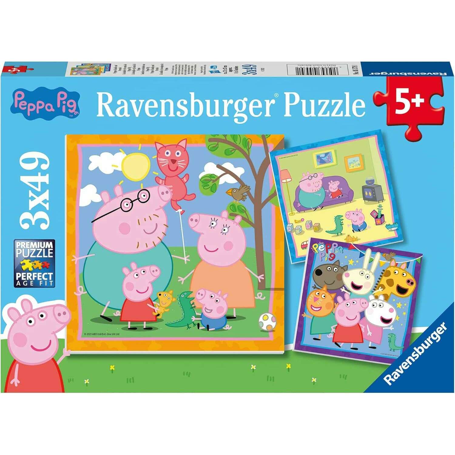 2x 12 Pieces Puzzle, Peppa Pig Happy Family puzzle Kids 2x 12 Pieces Puzzle, Peppa Pig Happy Family 2x 12 Pieces Puzzle, Peppa Pig Happy Family Ravensburger