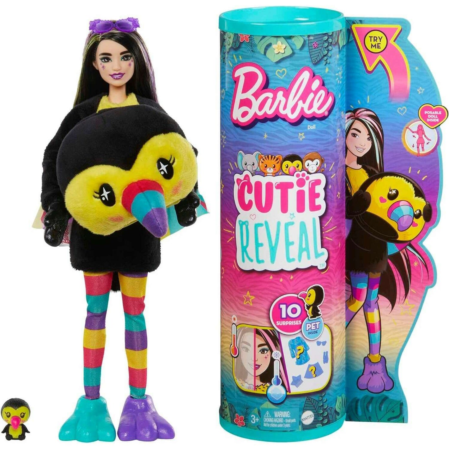 Cutie Reveal Jungle Series, Toucan Doll Dolls and Barbies Cutie Reveal Jungle Series, Toucan Doll Cutie Reveal Jungle Series, Toucan Doll Barbie