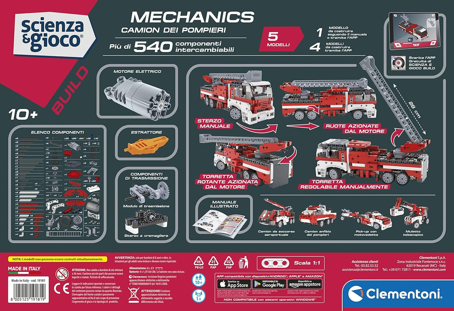 Fire Truck, Construction Set, Mechanical Laboratory