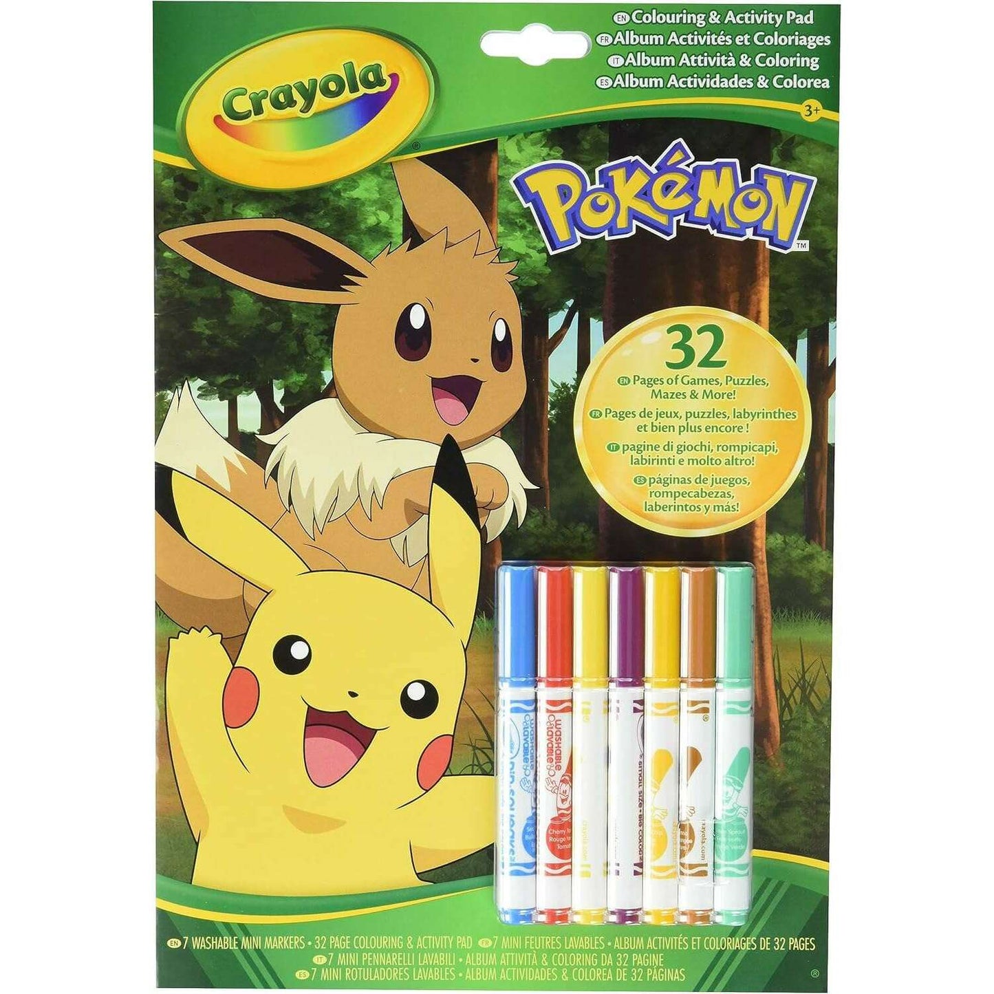 Pokemon Activity Book, 32 Coloring Pages and 7 Washable Markers Art & Crafts Pokemon Activity Book, 32 Coloring Pages and 7 Washable Markers Pokemon Activity Book, 32 Coloring Pages and 7 Washable Markers Crayola