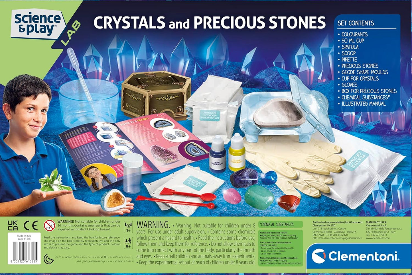 Science & Play Lab - Giant Crystals and Precious Stones Educational Games Science & Play Lab - Giant Crystals and Precious Stones Science & Play Lab - Giant Crystals and Precious Stones CLEMENTONI