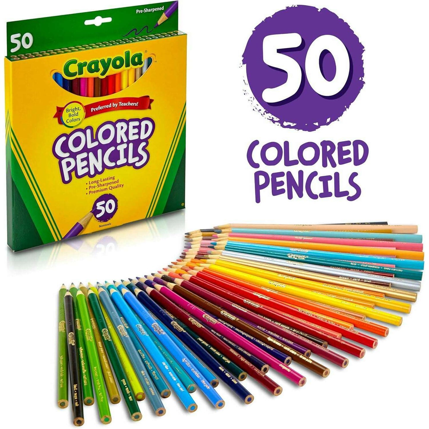 50x Colored Pencil Art & Crafts 50x Colored Pencil 50x Colored Pencil Crayola