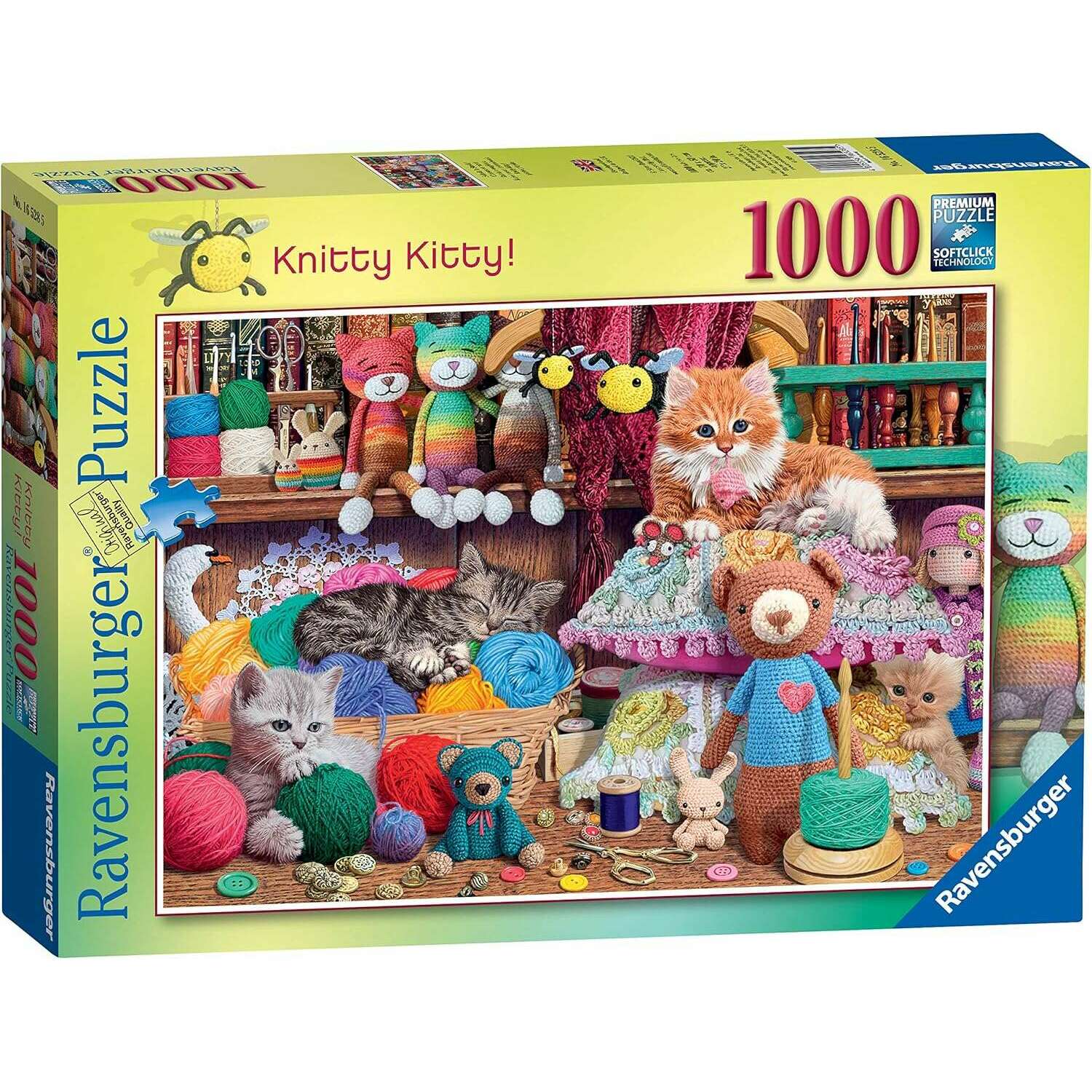 1000 Pieces Puzzle, Knitty Kitty puzzle Adult 1000 Pieces Puzzle, Knitty Kitty 1000 Pieces Puzzle, Knitty Kitty Ravensburger