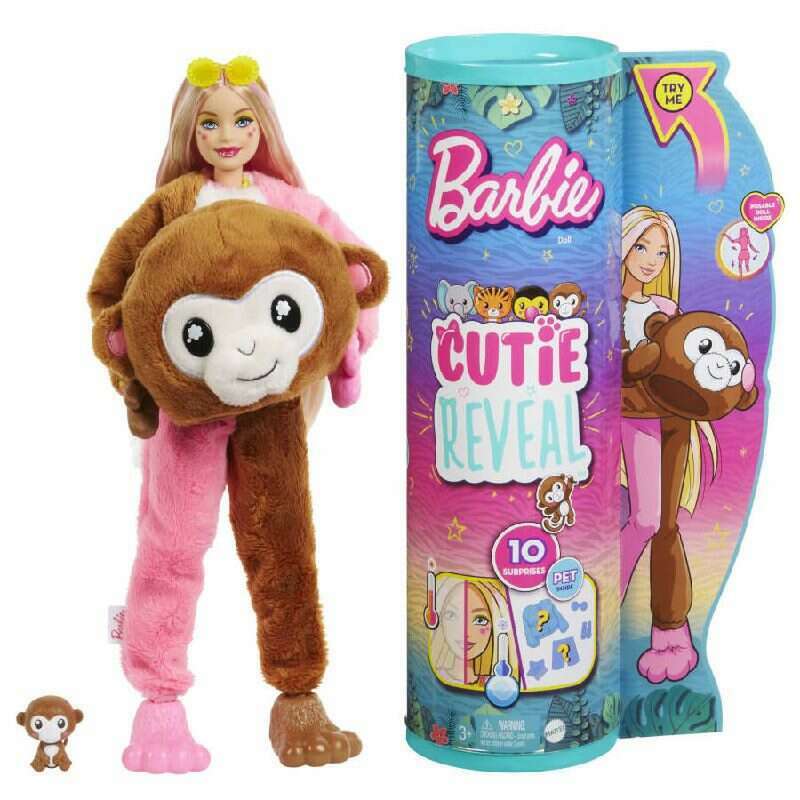 Cutie Reveal Jungle Friends Series,  Monkey Dolls and Barbies Cutie Reveal Jungle Friends Series,  Monkey Cutie Reveal Jungle Friends Series,  Monkey Barbie