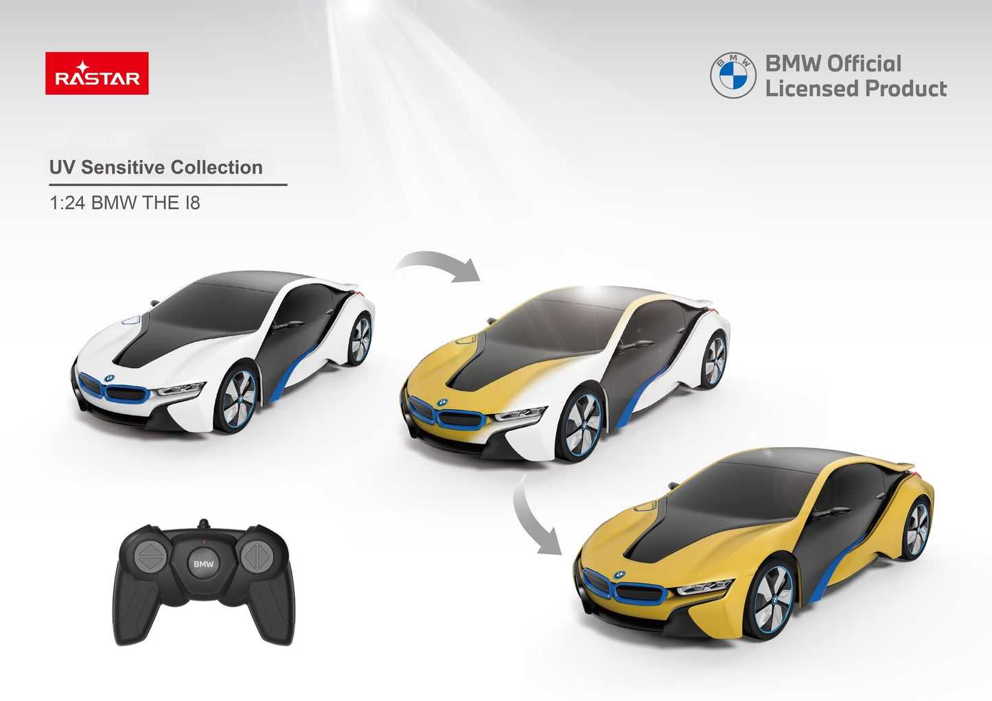 BMW i8-UV Sensitive Collection Yellow 1:24