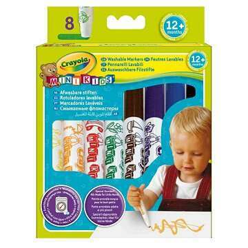 Mini Kids - Felt-tip pens, 8 pcs Art & Crafts Mini Kids - Felt-tip pens, 8 pcs Mini Kids - Felt-tip pens, 8 pcs Crayola