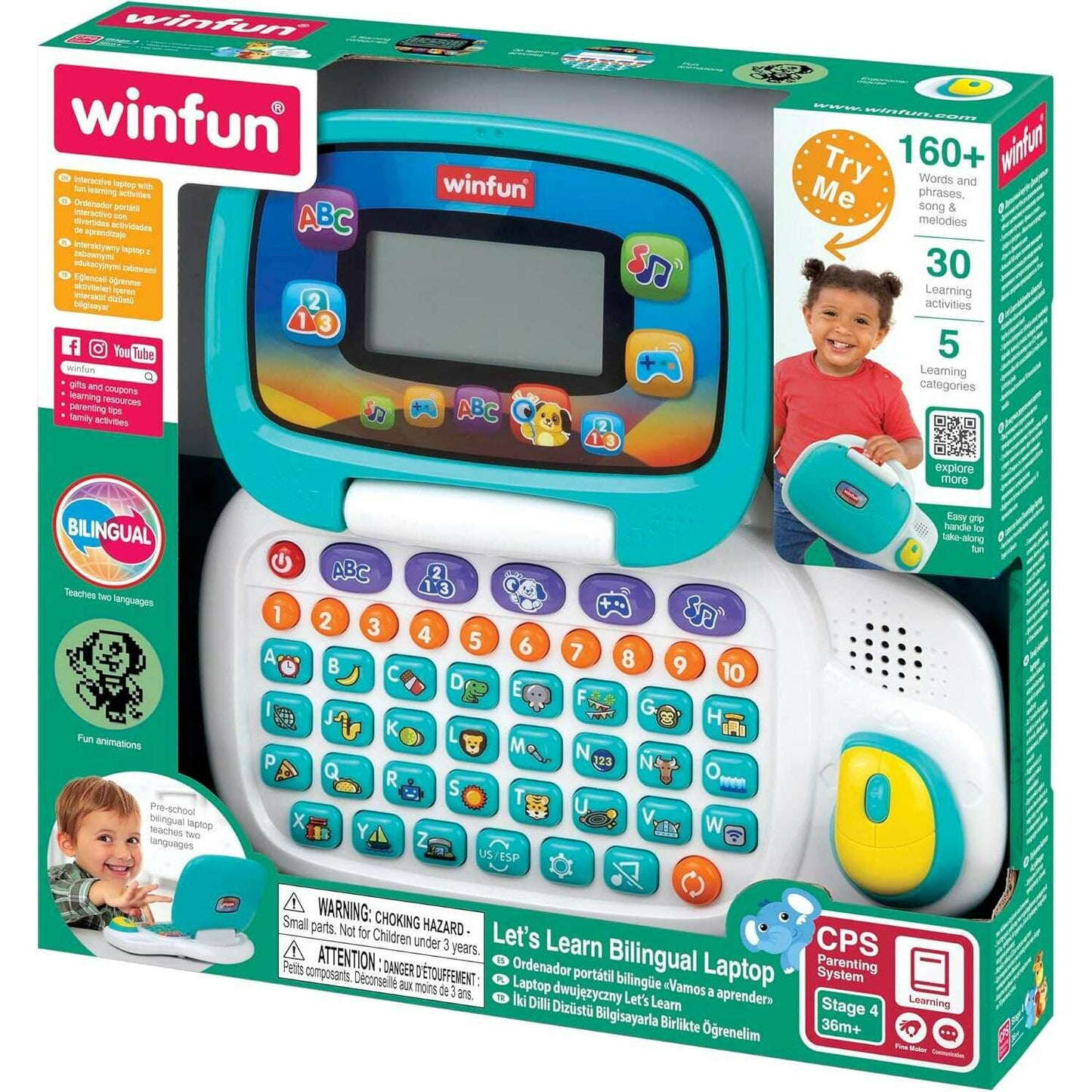 Let's Learn -  Bilingual Laptop toddler's toys Let's Learn -  Bilingual Laptop Let's Learn -  Bilingual Laptop WinFun