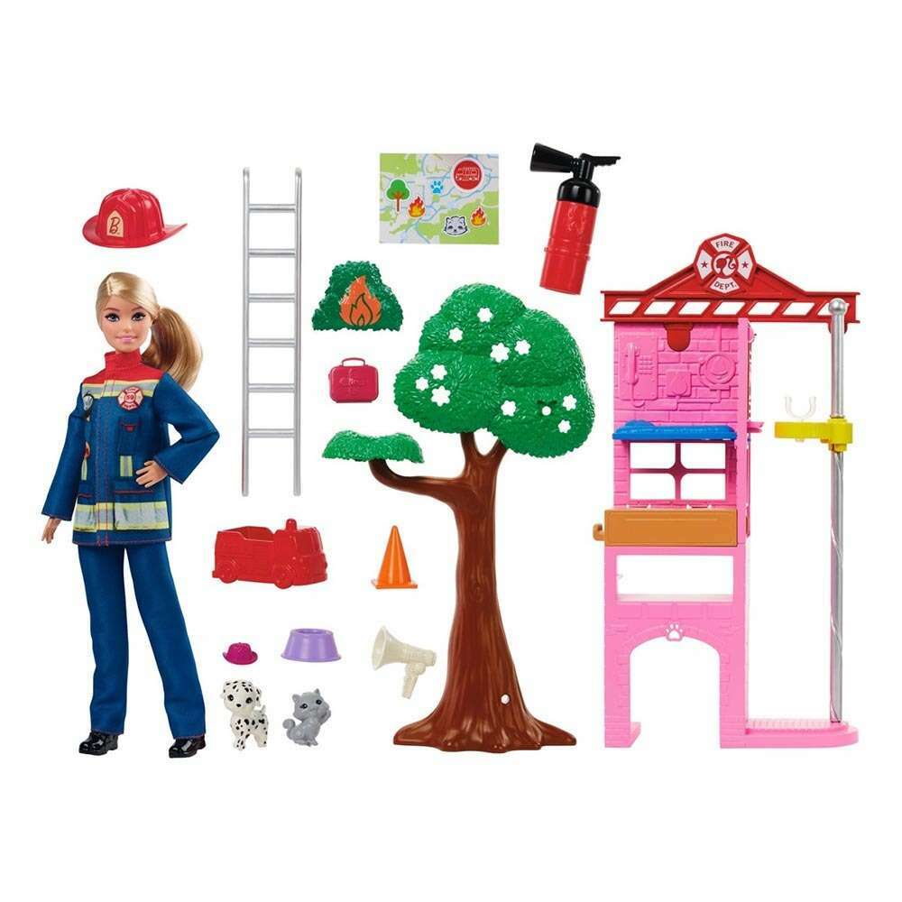 Mattel Firefighter Doll & Play Set Toys Mattel Firefighter Doll & Play Set Mattel Firefighter Doll & Play Set Barbie