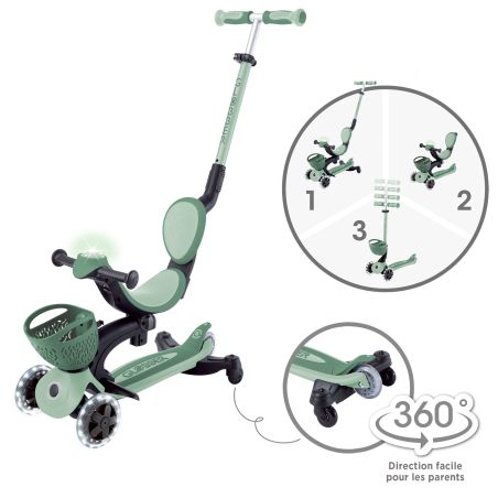 Go Up Baby 360 Scooter and Ride On with Light Up Wheels