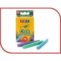 Anti-Dust Colour Chalk Sticks 12 Pack Art & Crafts Anti-Dust Colour Chalk Sticks 12 Pack Anti-Dust Colour Chalk Sticks 12 Pack Crayola