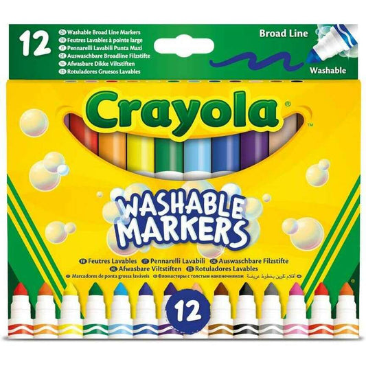 12 Washable Markers, Broad Line Art & Crafts 12 Washable Markers, Broad Line 12 Washable Markers, Broad Line Crayola