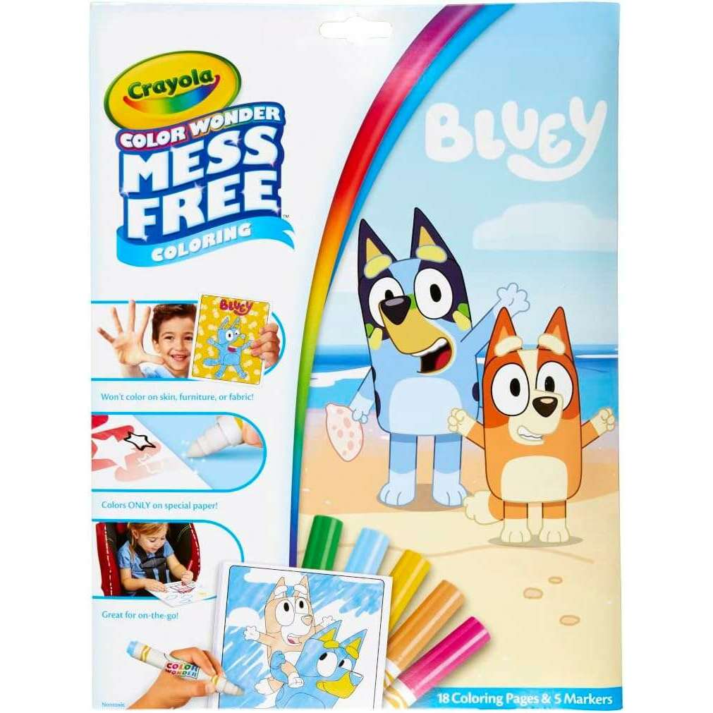 Color Wonder Bluey, Mess Free, Magic Reveal Coloring Art & Crafts Color Wonder Bluey, Mess Free, Magic Reveal Coloring Color Wonder Bluey, Mess Free, Magic Reveal Coloring Crayola