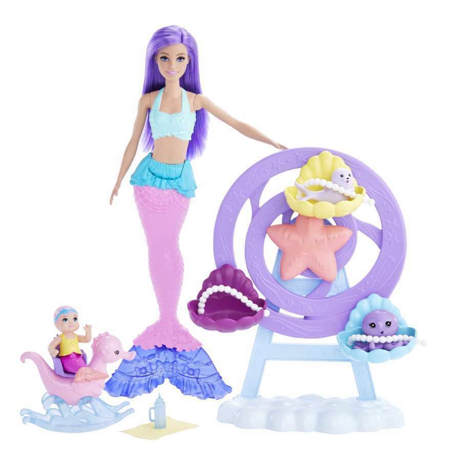 Mermaid Doll, Nurturing Playset With Merbaby, Octopus and Seal Barbie Mermaid Doll, Nurturing Playset With Merbaby, Octopus and Seal Mermaid Doll, Nurturing Playset With Merbaby, Octopus and Seal barbie