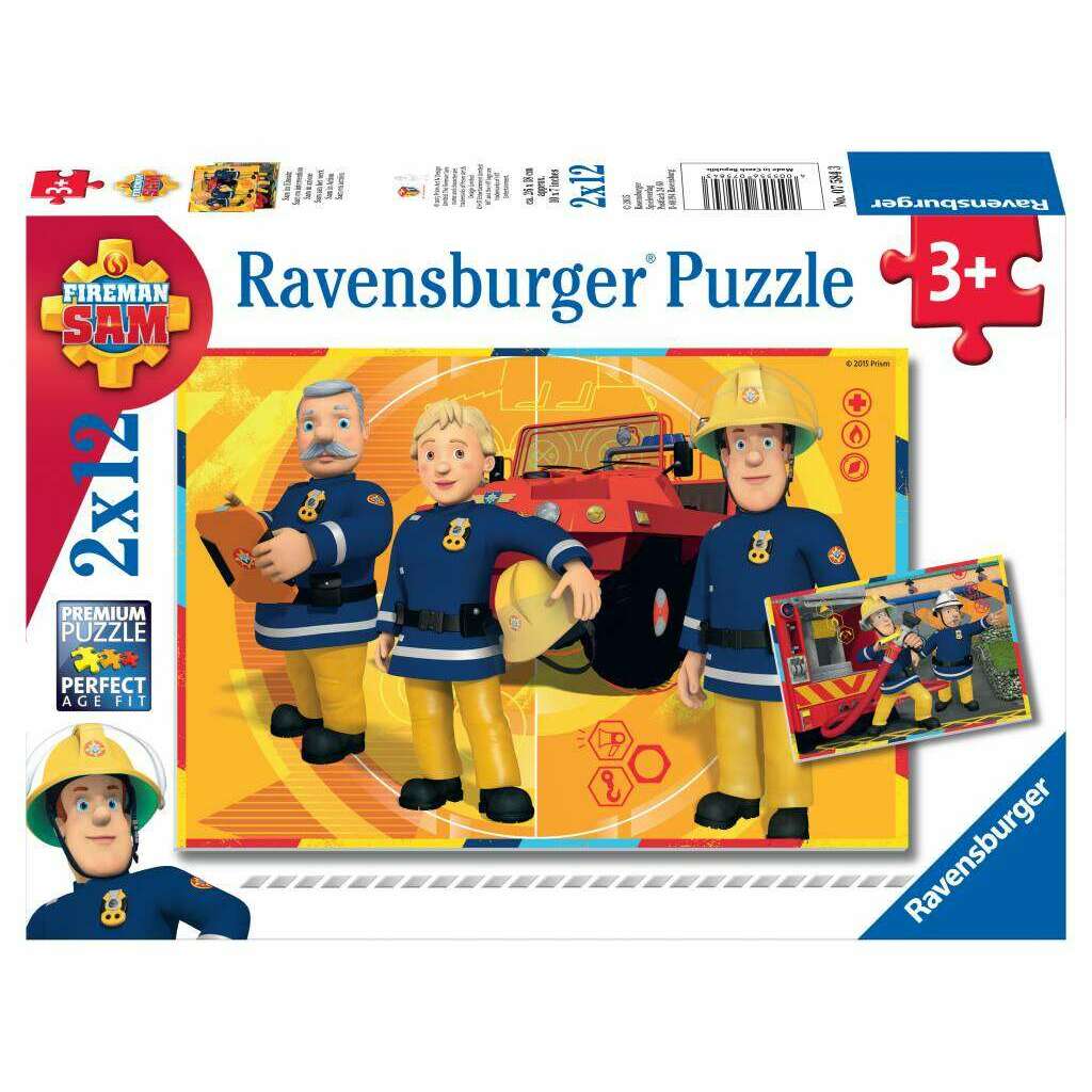 2x 12 Pieces Puzzle, Fireman SAM in action puzzle Kids 2x 12 Pieces Puzzle, Fireman SAM in action 2x 12 Pieces Puzzle, Fireman SAM in action Ravensburger